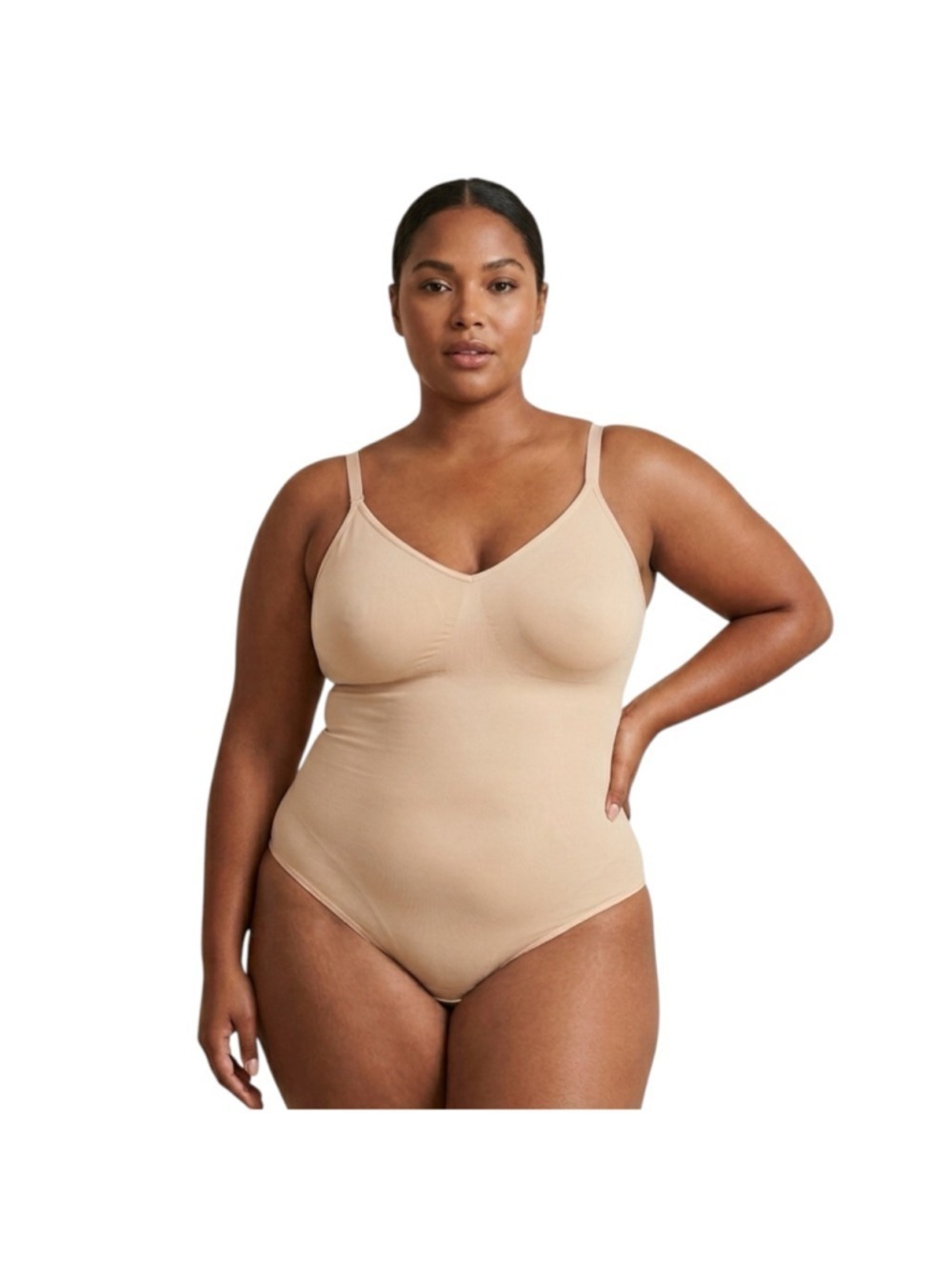 SPANX Nude Beige Thong Bodysuit Shapewear 3X NWT